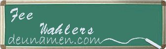 Fee Wahlers Visitenkarte